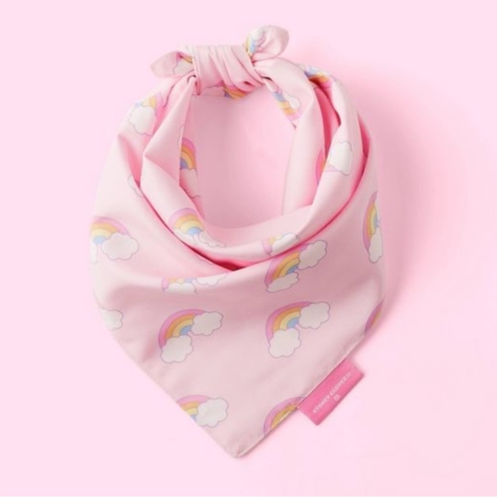 Stoney Clover Lane Target Reversible Rainbow Pink Plaid GINGHAM Pet Bandana SCAR